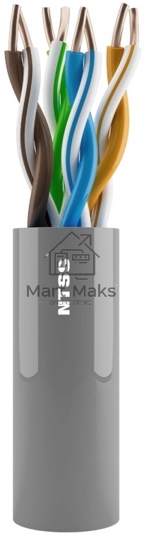Кабель информационный NTSS NTSS-IN-UUTP4-5E-LSZH-GY cat.5E U/UTP 4 пары 24AWG LSZH внутренний 305м серый