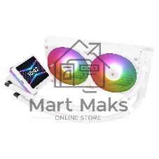 Водяное охлаждение для процессора Thermalright Grand Vision 240 (240mm, LED, White, ARGB/Fans: 2x120mm, 80.45CFM, 29.4dBA, 2150RPM/Pump height 72.5mm, 6400RPM, Rad thickness 27mm/S: 1700, 1200, 1851, 115X, 2011, 2066, AM5, AM4)