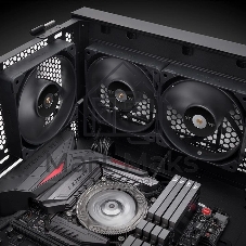 Вентилятор для корпуса Thermaltake Toughfan 14 Pro черный (2 шт.), 140 мм, 500-2000 об/мин, 31.6 дБ, 4 pin PWM, без подсветки