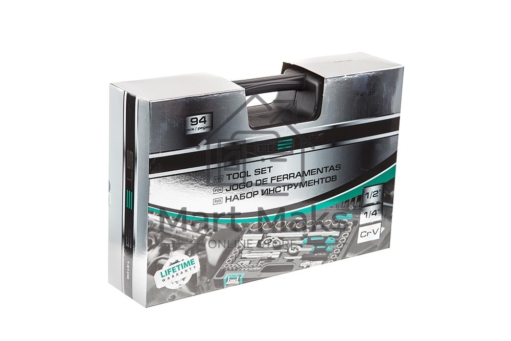 Набор инструментов STELS 141061/2'' 1/4'' CrV пластиковый кейс  94 предм.