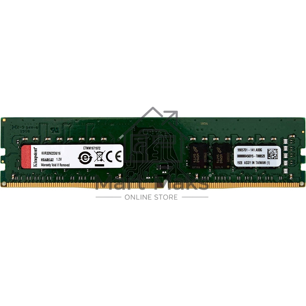 Оперативная память Kingston ValueRAM, DDR4, 16GB (1x16GB), 3200MHz, CL22, DIMM