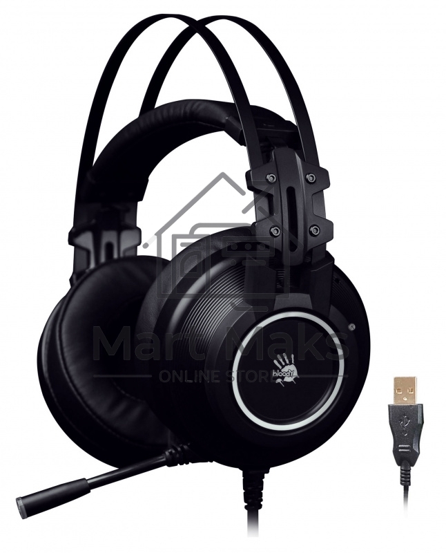Наушники с микрофоном A4 Bloody G528C черный 1.8м мониторы USB оголовье (G528C)