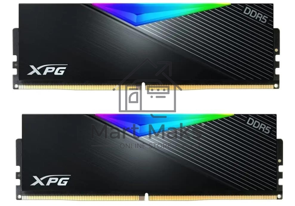 Оперативная память XPG Lancer, DDR5, 32GB (2x16GB), 7200MHz, CL34, DIMM, с радиаторами, RGB, черный