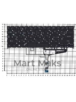 Клавиатура для ноутбука Acer Spin 7 SP714-51 черная с подсветкой