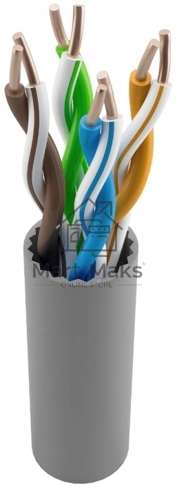 Кабель информационный NTSS NTSS-IN-UUTP4-5E-LSZH-GY cat.5E U/UTP 4 пары 24AWG LSZH внутренний 305м серый