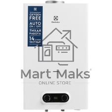 Водонагреватель газовый Electrolux GWH 14 NanoPlus 2.0 белый, проточный, 14 л/мин, 28 кВт, газ-контроль