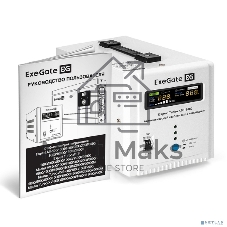 Стабилизатор напряжения ExeGate Expert Turbo AST-3000 (3000ВА, вход 80-260В, цветной дисплей, выход 220В±8%, КПД 98%, 5 уровней защиты, метал. корпус, 2*Schuko+клем.колодка, RTL)