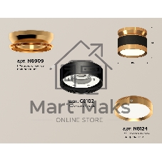 Светильник Ambrella Light XS8102060 SBK/PYG черный песок/золото желтое полированное GX53 (N8909, C8102, N8124)