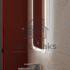 Зеркало Bau Stil 40х70, LeD подсветка, сенсор, антипар, пластиковый защитный корпус