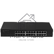 Коммутатор Mercusys MS124GS, 24×1 Гбит/с, неуправляемый