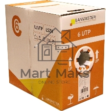 Кабель информационный Lanmaster LAN-6EUTP-PT-LSZH-GY кат.6 UTP 4 пары 23AWG LSZH внутренний 305м серый