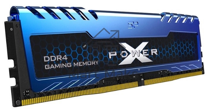 Оперативная память Silicon Power XPower Turbine, DDR4, 8GB (1x8GB), 3200MHz, CL16, DIMM, с радиатором, синий/черный