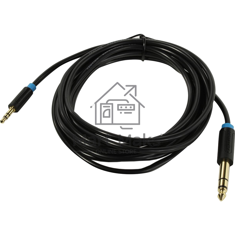 Кабель Vention аудио Jack 6,5 mm M/ 3,5 M - 3 м