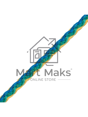 Шнур вязаный полипропиленовый Сибртех 93950 с сердечником, разноцветный, 4 мм, L 20 м, Россия