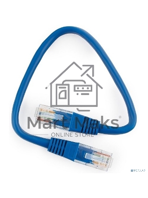 Патч-корд медный UTP Cablexpert PP10-0.25M/B кат.5e, 0.25 м, литой, многожильный (синий)