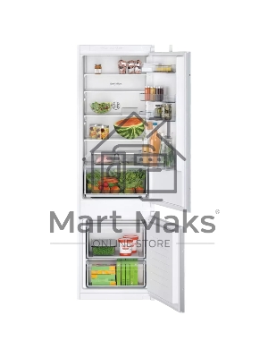 Встраиваемый холодильник Bosch Serie 2 KIV87NS306 белый двухкамерный 209/63л морозилка снизу