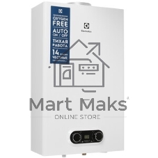 Водонагреватель газовый Electrolux GWH 14 NanoPlus 2.0 белый, проточный, 14 л/мин, 28 кВт, газ-контроль