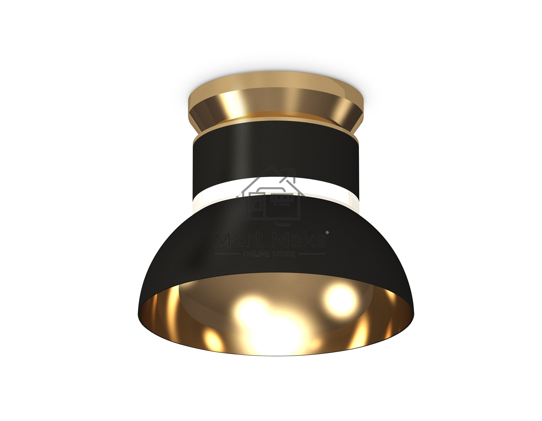 Светильник Ambrella Light XS8102061 SBK/PYG/CL черный песок/золото желтое полированное/прозрачный GX53 (N8909, C8102, N8145)