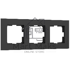 Рамка на 3 поста Slab (черный софт) W0032908