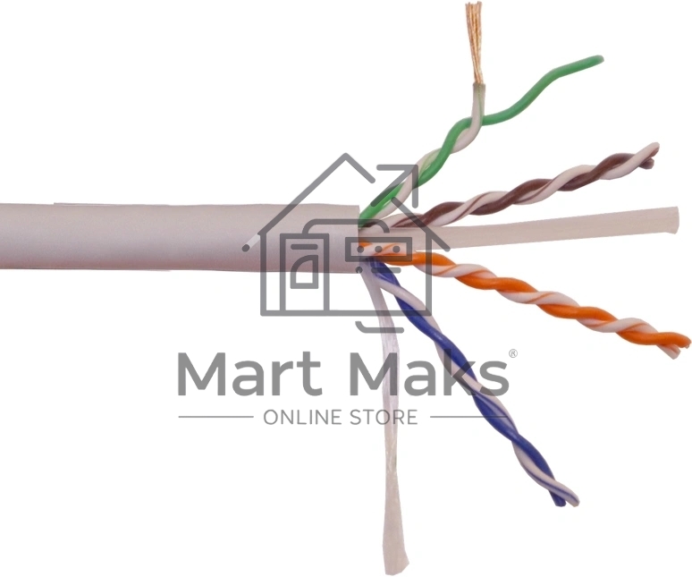 Кабель информационный Lanmaster LAN-6EUTP-PT-LSZH-GY кат.6 UTP 4 пары 23AWG LSZH внутренний 305м серый