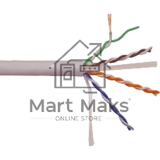 Кабель информационный Lanmaster LAN-6EUTP-PT-LSZH-GY кат.6 UTP 4 пары 23AWG LSZH внутренний 305м серый