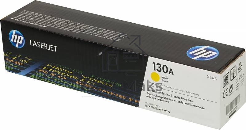 Тонер Картридж HP 130A CF352A желтый для HP M153/M176/M177