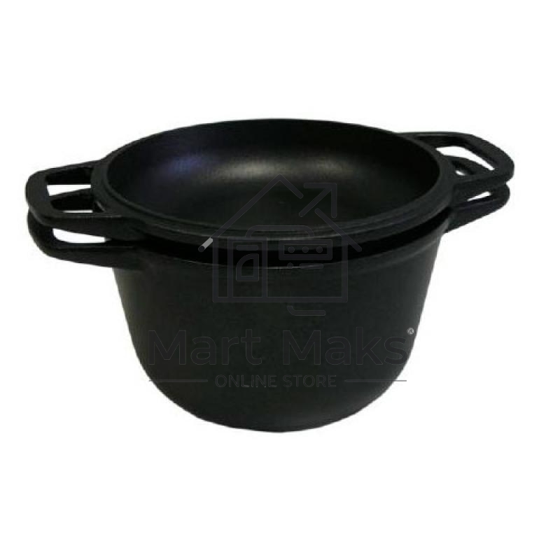 НЕВА МЕТАЛЛ ПОСУДА 6850 5,0 л.(Объем 5 л. С крышкой-сковородкой Антипригарное покрытие Сталафлон равномерно нагревается за счет особой конструкции корпуса по принципу 