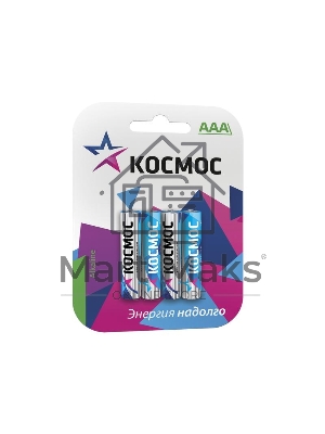 Элемент питания алкалиновый AAA/LR03 BP-4 (блист.4шт) Космос KOCLR034BL_classic