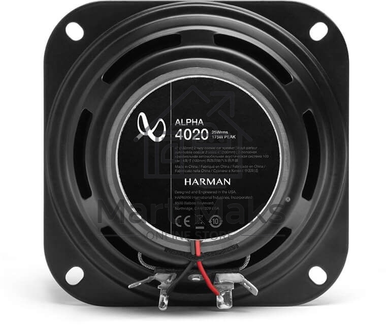 Колонки автомобильные Infinity Alpha 4020 (без решетки) 175Вт 88дБ 4Ом 10см (4дюйм) (ком.:2кол.) коаксиальные двухполосные