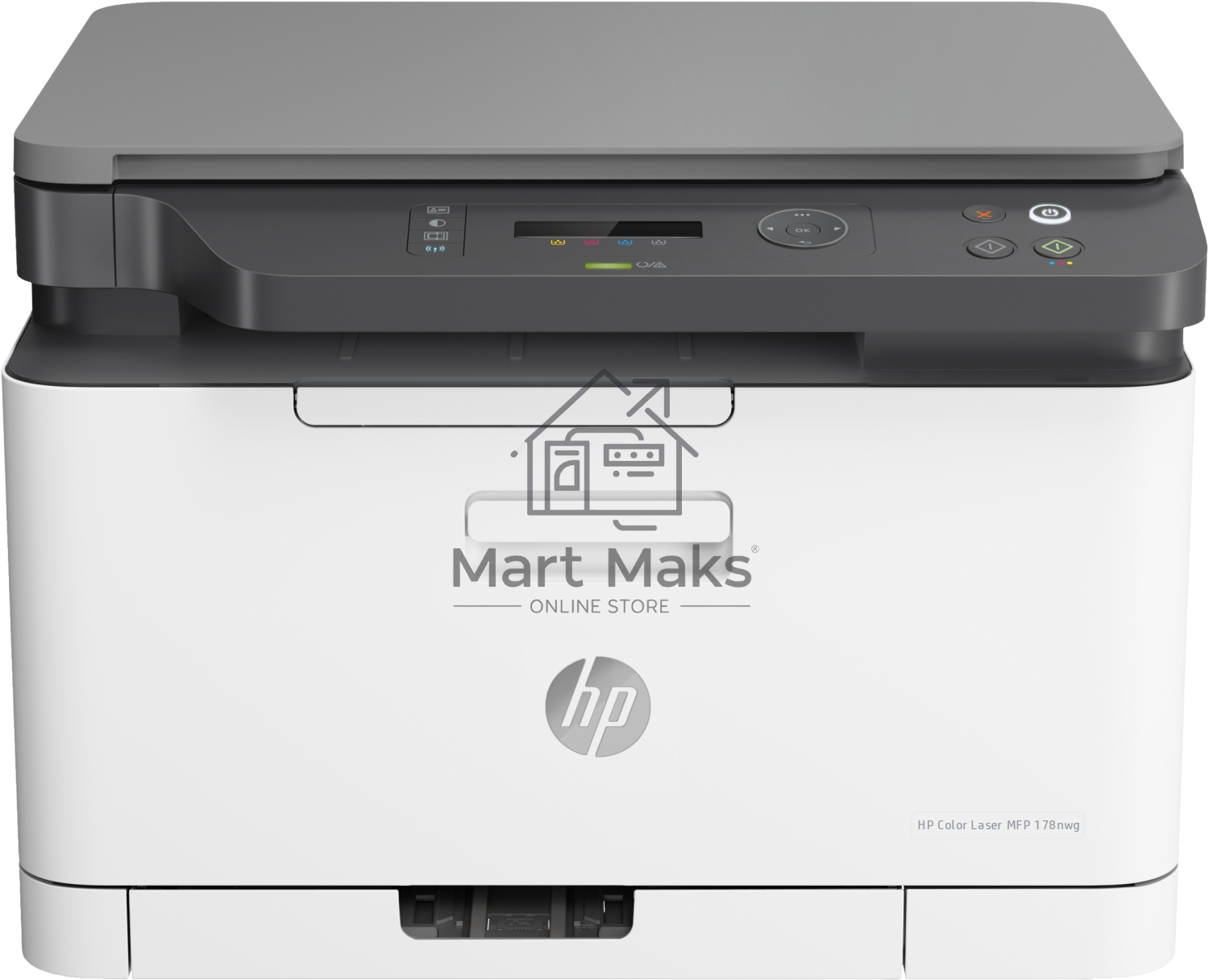 МФУ лазерное HP Color 178nw (4ZB96A), A4, цветной, печ. до 18 стр/мин. (ч/б) до 4 стр/мин. (цвет), 600 x 600 dpi, USB, RJ-45, Wi-Fi, Air Print, Mopria