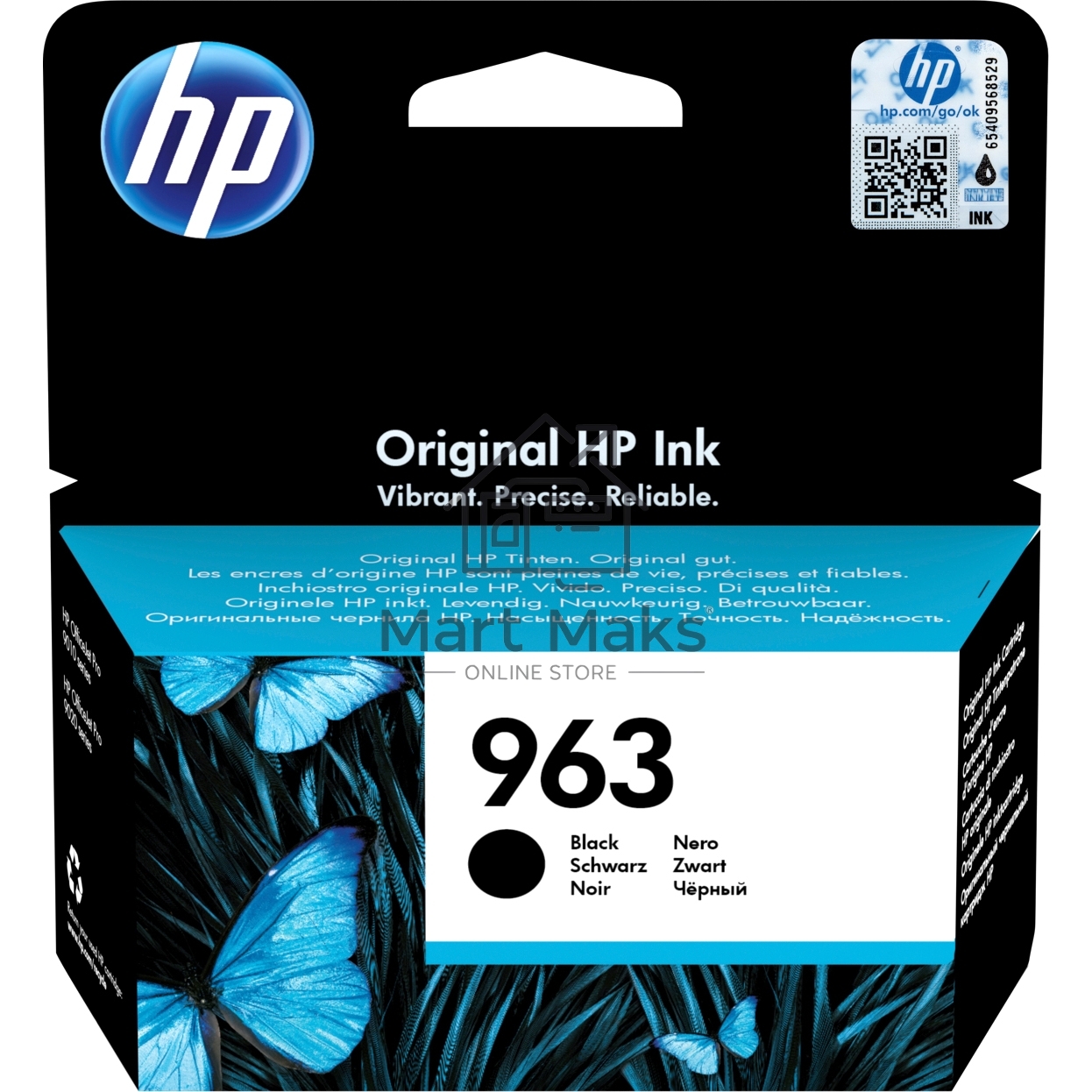 Картридж струйный HP 963 3JA26AE черный (1000 стр) для HP OfficeJet Pro 901x/902x