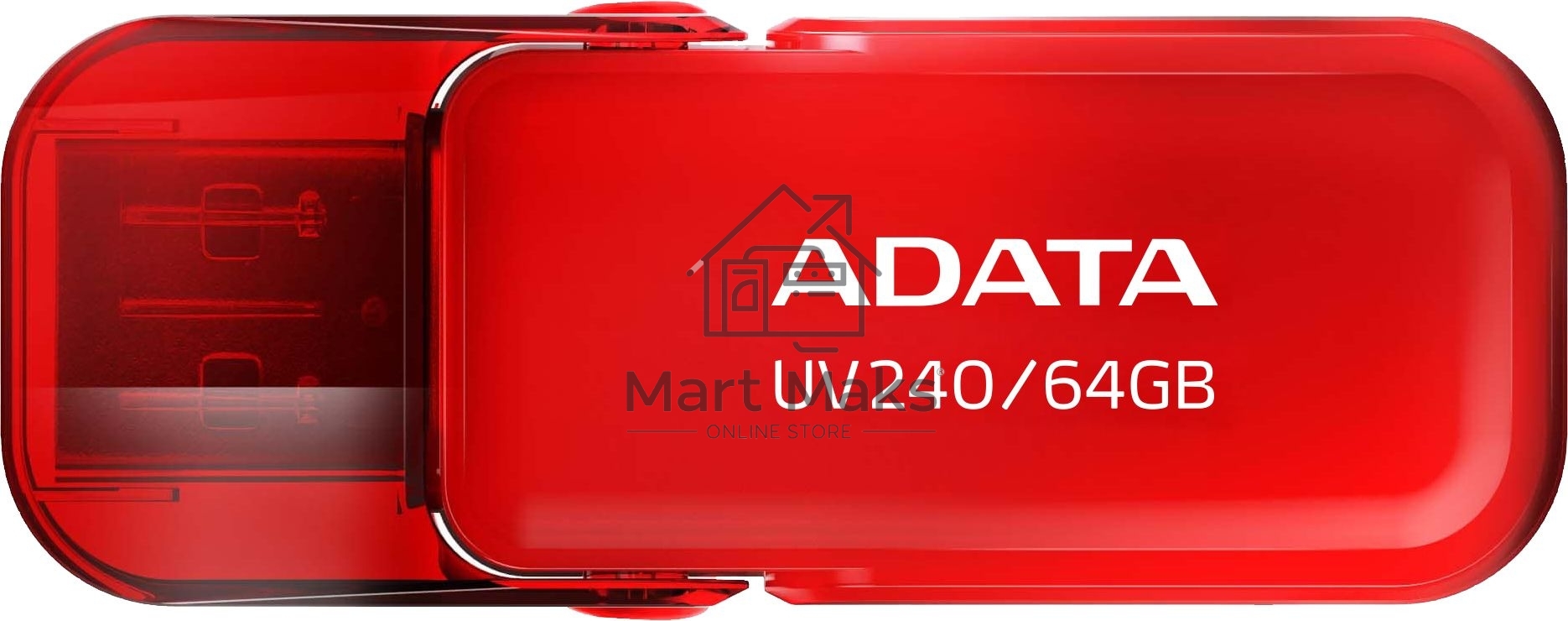 Флешка USB R/W ADATA R/W 64GB USB2.0 AUV240-64G-RRD красный