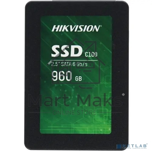 Накопитель SSD Hikvision HS-SSD-C100/960G Hiksemi, 960Gb, SATA III, 2.5