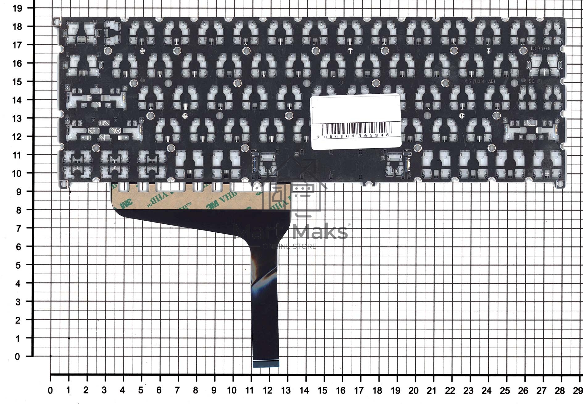 Клавиатура для ноутбука Acer Spin 7 SP714-51 черная с подсветкой