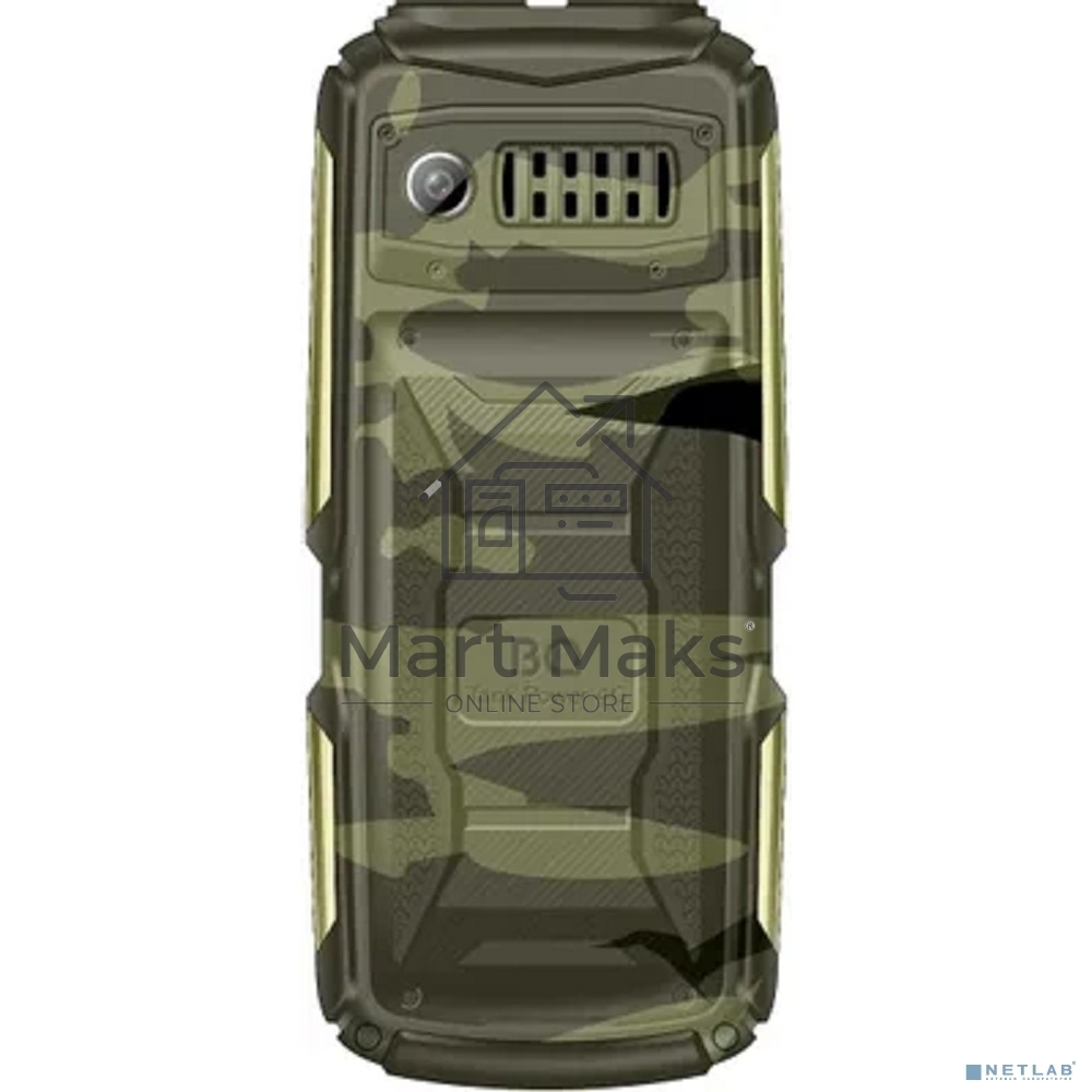 Мобильный телефон BQ 2410L Tank Power 4G камуфляж/золотистый