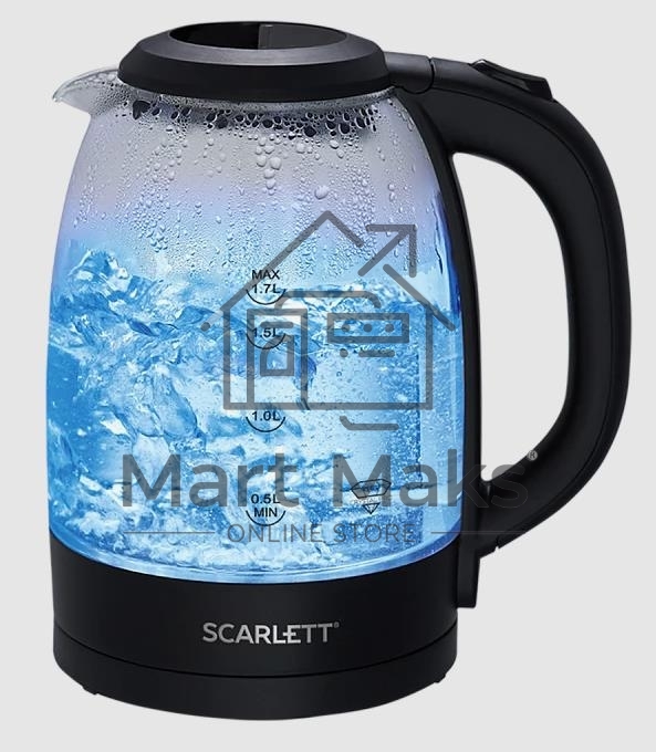Чайник Scarlett SC-EK27G11, 2200Вт, 1.7л, черный
