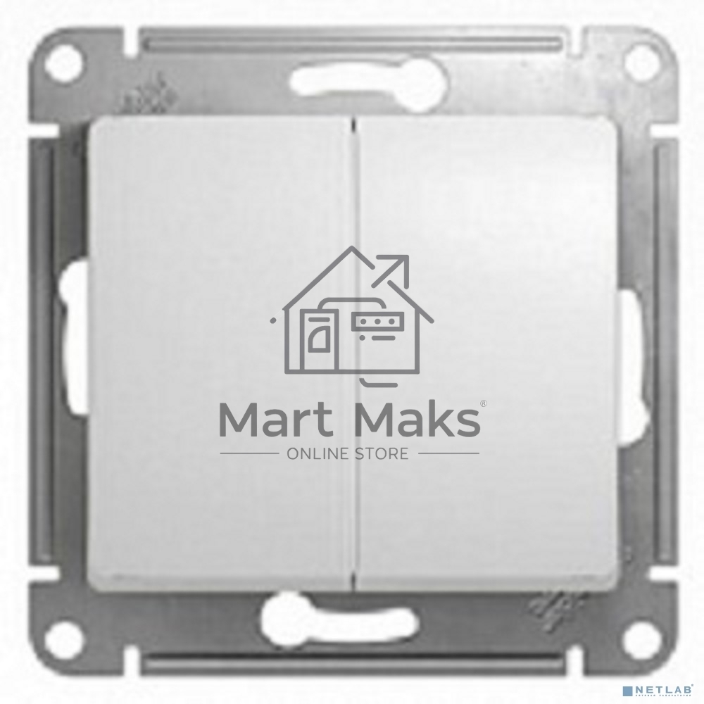 Механизм выключателя 2-кл. СП GLOSSA 10А IP20 10AX бел. SchE GSL000151
