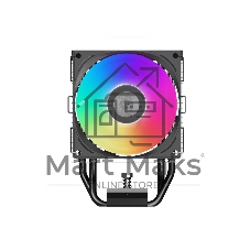 Кулер PCCooler R400 ARGb черный 92мм алюминий+медь 2200r m 30db 4-pin 180W 133мм