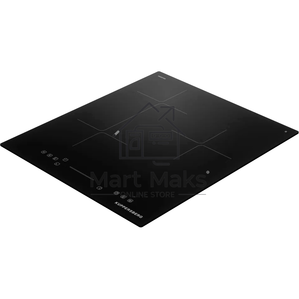 Варочная панель Kuppersberg ICI 412, индукция, High-Tech, прямой край, 9 уровней мощности, бустер, Stop and Go, Flexi-zone, автоматическое отключение, таймер, индикатор остаточного тепла, сенсорное управление, черный