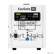 Стабилизатор напряжения ExeGate Expert Turbo AST-3000 (3000ВА, вход 80-260В, цветной дисплей, выход 220В±8%, КПД 98%, 5 уровней защиты, метал. корпус, 2*Schuko+клем.колодка, RTL)