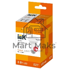Лампа cветодиодная Iek LLE-R63-8-230-30-E27 ECO R63 рефлектор 8Вт 230В 3000К E27 IEK