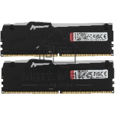 Оперативная память Kingston Fury Beast, DDR5, 32Gb (2x16GB), 5600MHz, CL36, DIMM, с радиаторами, RGB, черный