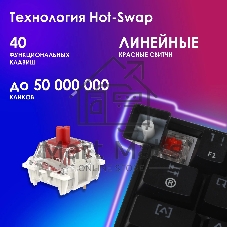 Клавиатура Oklick K713X проводная, USB Type-A, чёрный
