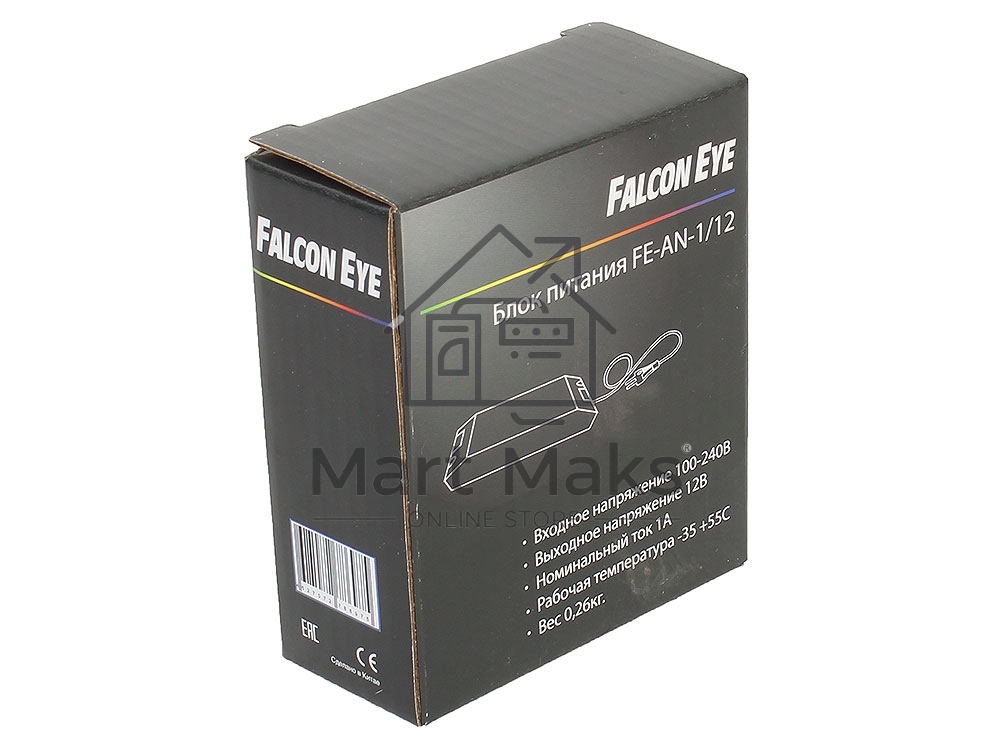 Блок питания Falcon Eye FE-AN-1/12 Входное напряжение 87-264V, Выходное 12V, Номинальный ток 1A