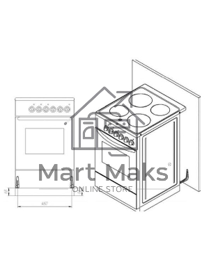 Плита газовая Лысьва ГП 400 МС -2у черный, конфорок 4 газовых, духовка 57 л, 50 см x 84 см x 60 см