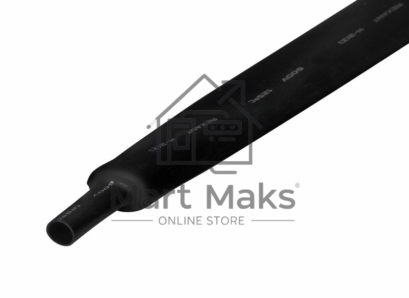 Термоусаживаемая трубка Rexant 22,0/11,0 мм, черная, упаковка 10 шт. по 1 м