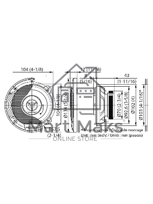 Колонки автомобильные Kenwood KFC-S1066 220Вт