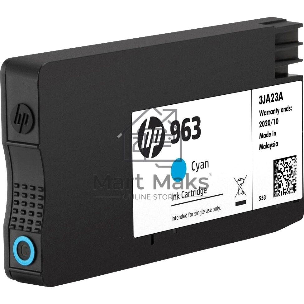 Картридж струйный HP 963 3JA23AE голубой (700 стр) для HP OfficeJet Pro 901x/902x