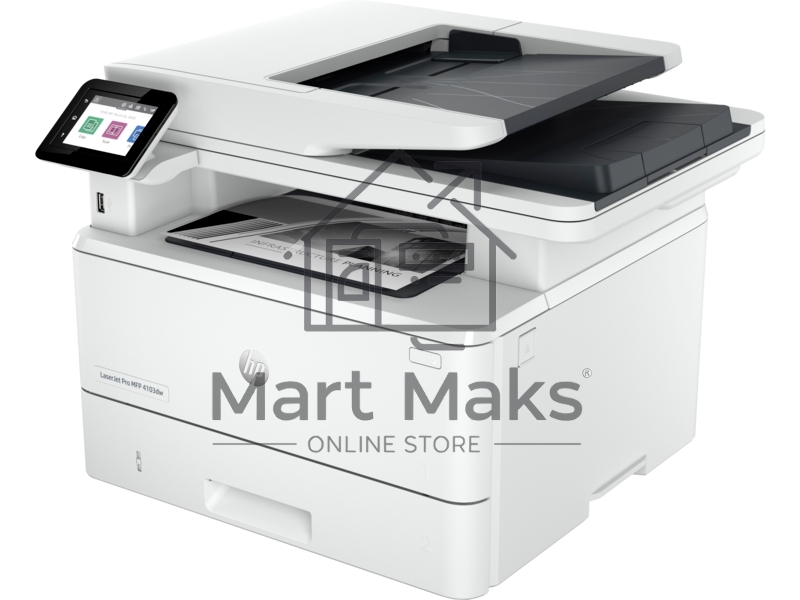 МФУ лазерный HP LaserJet Pro 4103dw (2Z627A), A4, ч/б, печ. до 40 стр/мин., скан. до 29 стр/мин. (ч/б) 20 стр/мин. (цвет), 1200 x 1200 dpi, USB, RJ-45, Wi-Fi, Air Print, Mopria