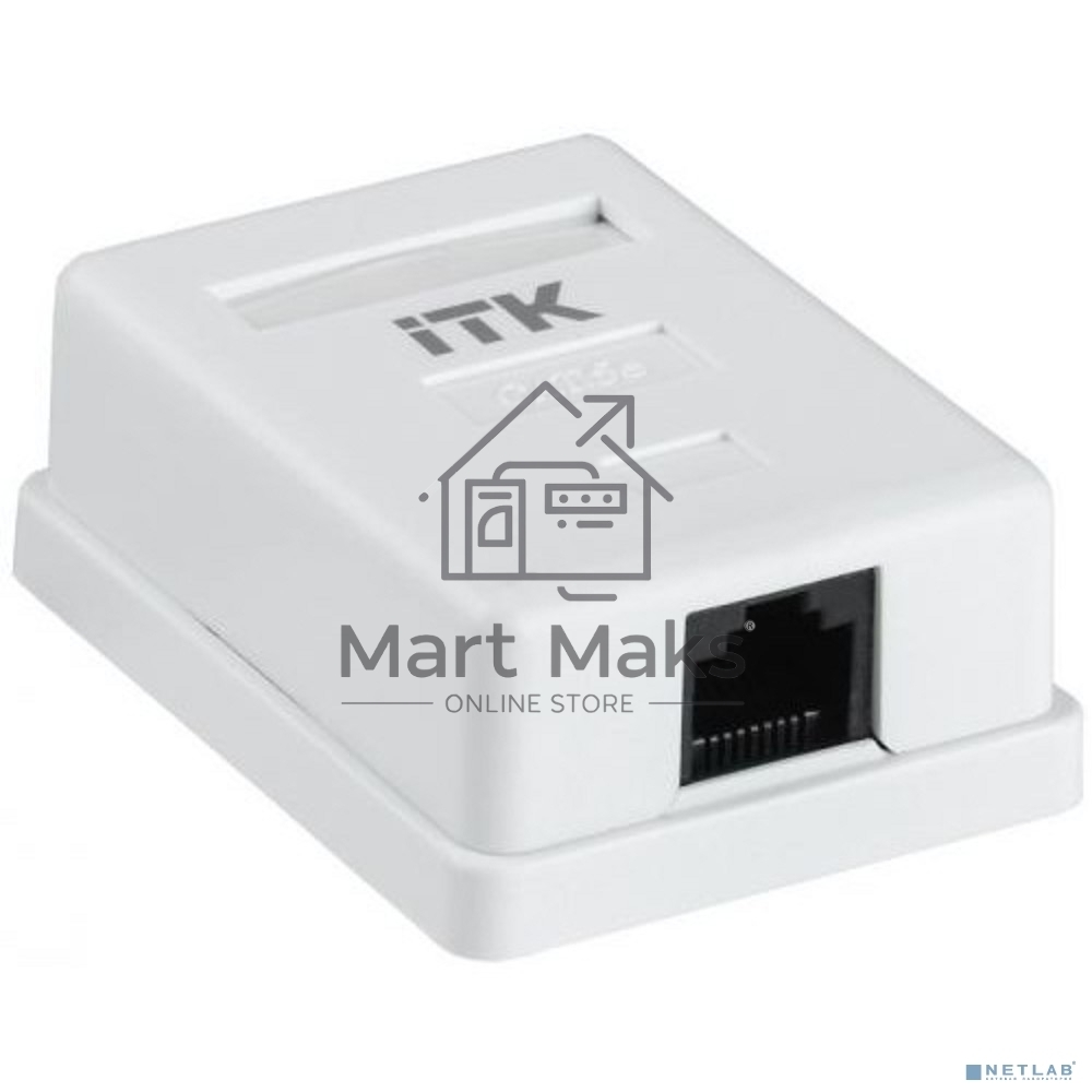 Розетка ITK GENERICA CS2-1C5EU-12-G настенная 49.2x65.5x25.2мм RJ45 ABS белый (упак.:1шт)